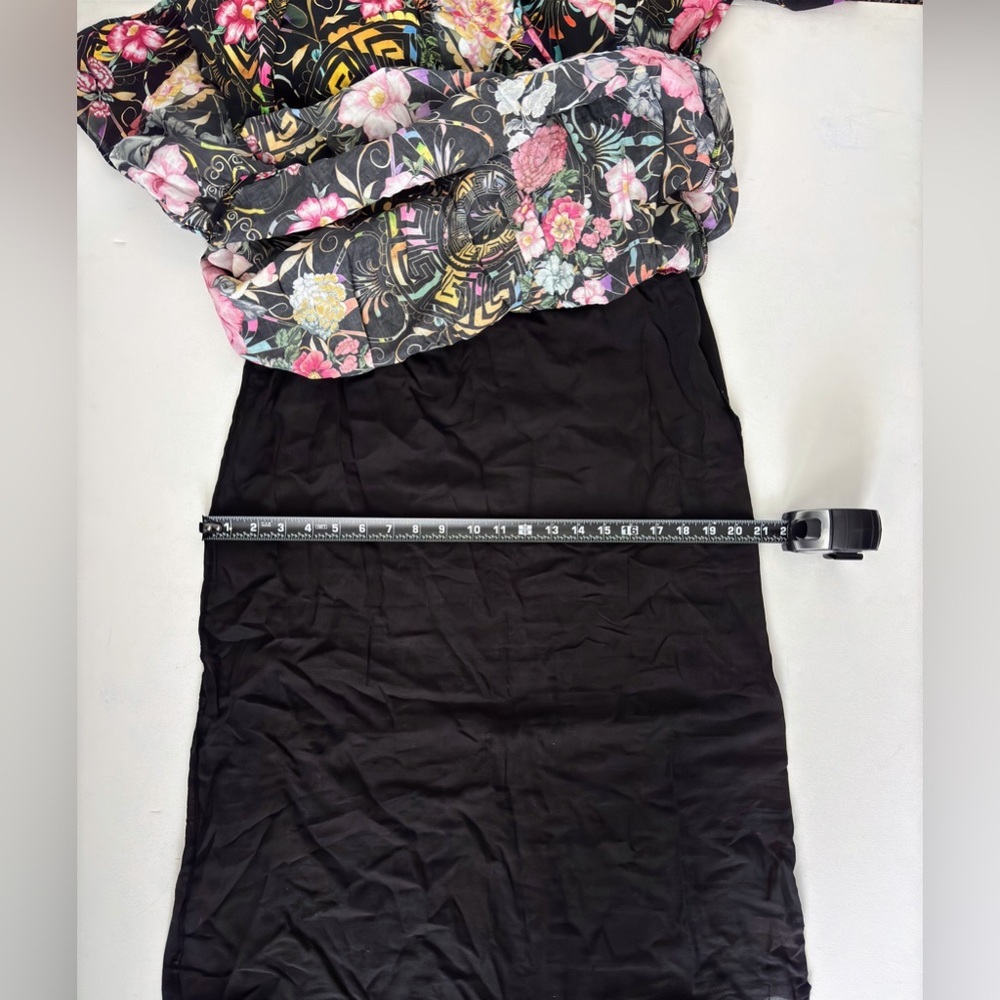Johnny Was Naomi Peace Ruffle Tiered Dress Black Floral X-Small bohemian modest - Picture 7 of 9